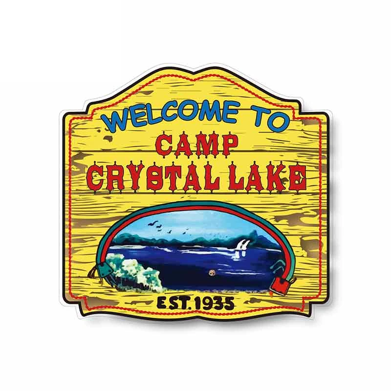 Camp Crystal Lake Vinyl Decal Sticker Car Truck Pinup Scratch-Proof Suitable PVC Graphic Off Road Waterproof Windshield Decals