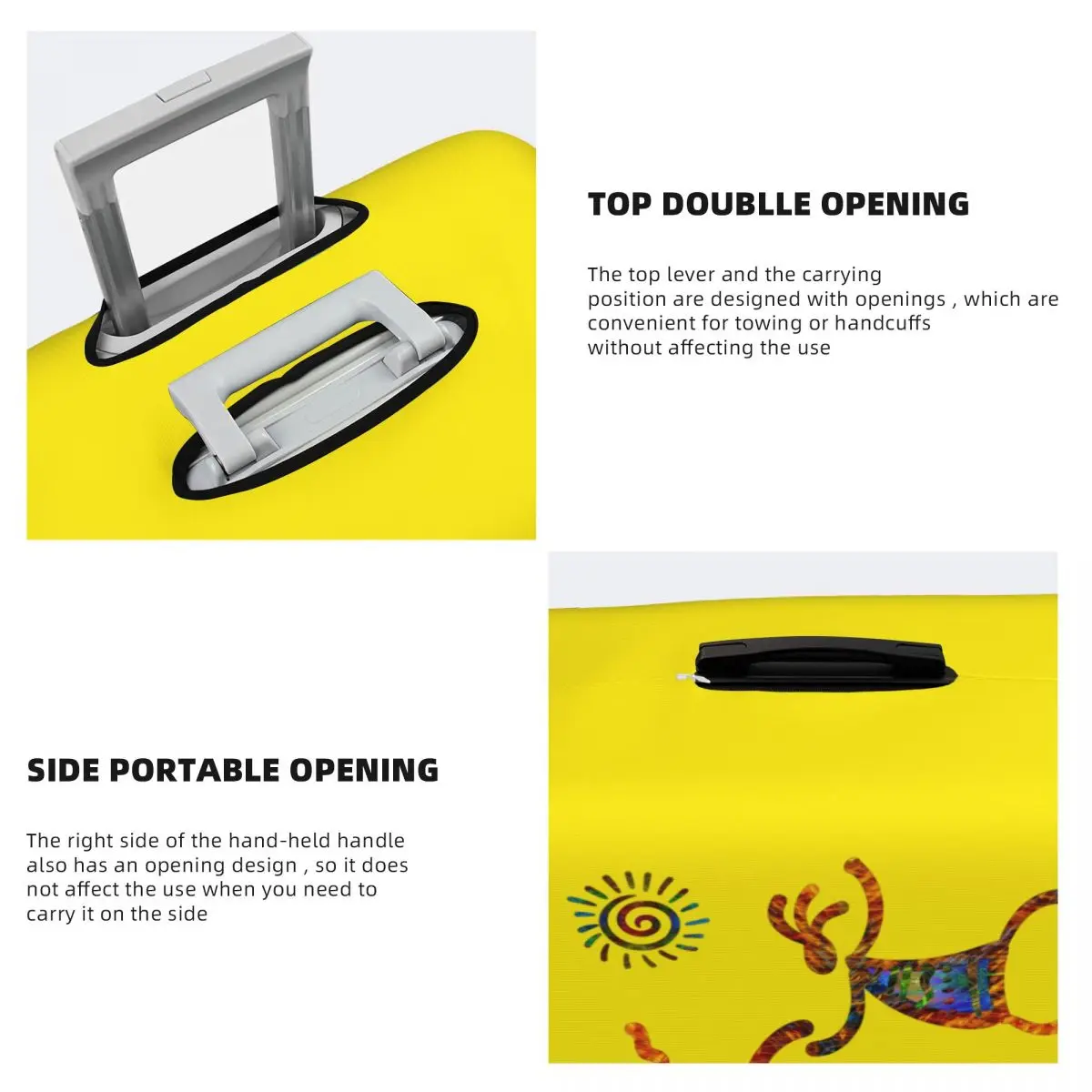 Housse de protection élastique pour valise de voyage, personnalisée, drôle, Tribal africain, amérindien, Kokopelli