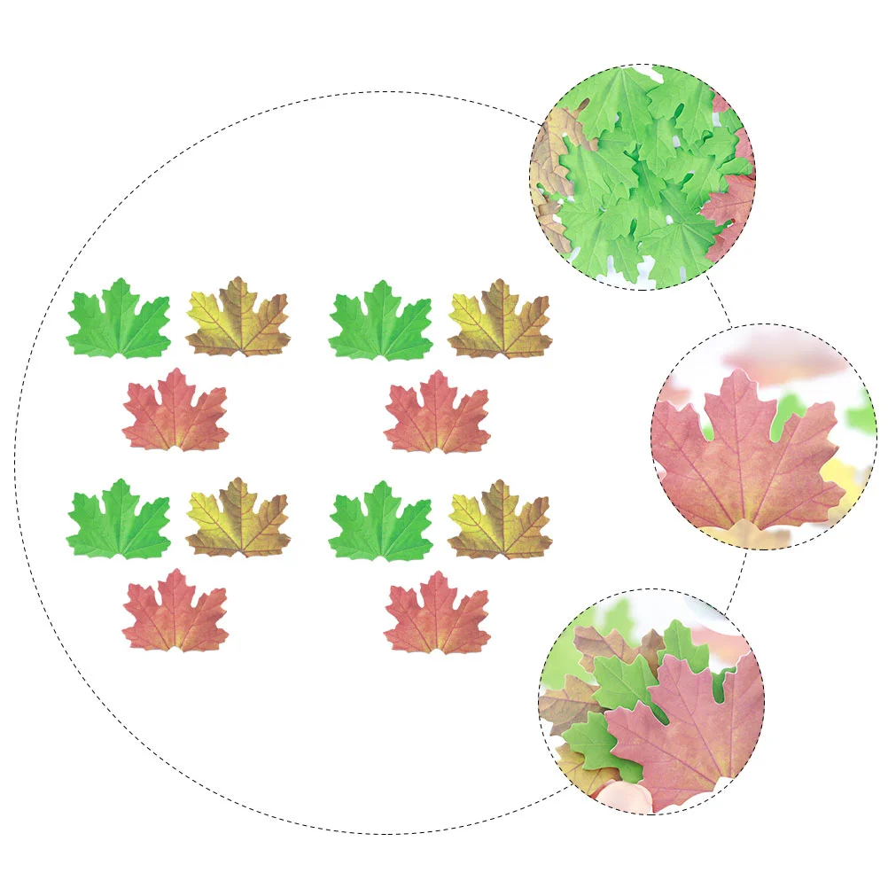 12 ชิ้นป้ายสติกเกอร์ Maple Leaf ข้อความโพสต์ Memo Post-note สําหรับนักเรียนหมายเหตุฤดูใบไม้ร่วง Self Adhesive Creative Office