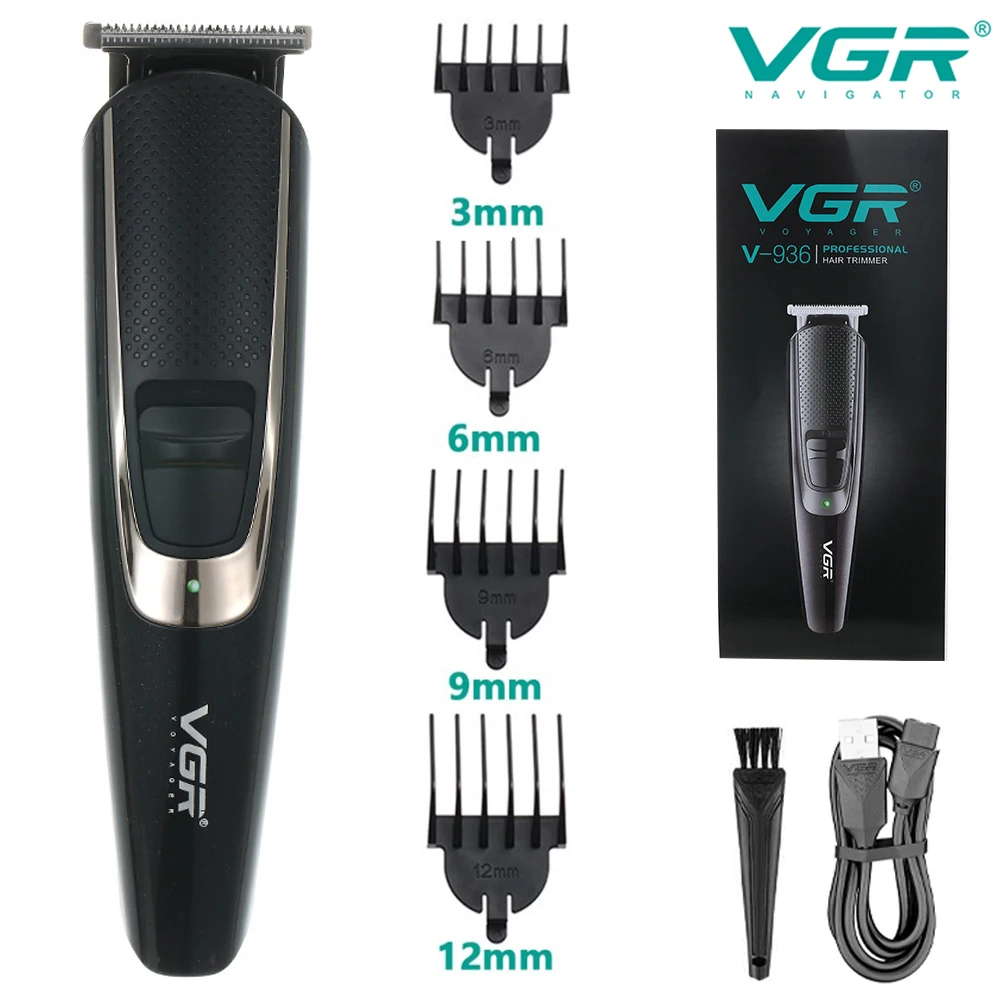 VGR Hair Trimmer Adjustable Hair Clipper Rechargeable Trimmer Professional Electric Hair Clipper Cordless Trimmer for Men V-936