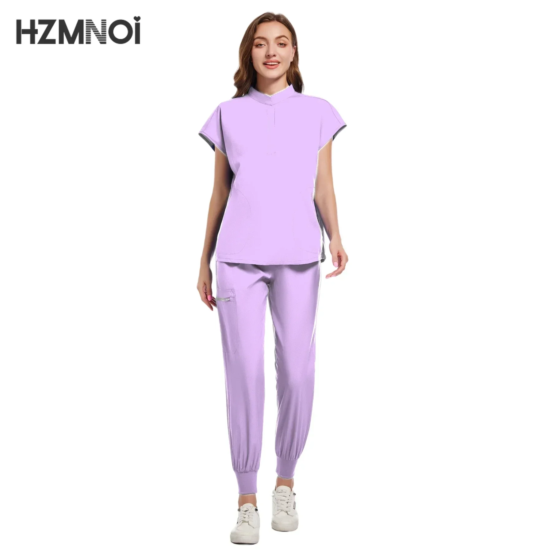 Unisex manga curta enfermeira uniforme, Medical Scrubs conjuntos, Multicolor, Hospital, Doutor, Workwear, Oral, Dental, Cirurgia