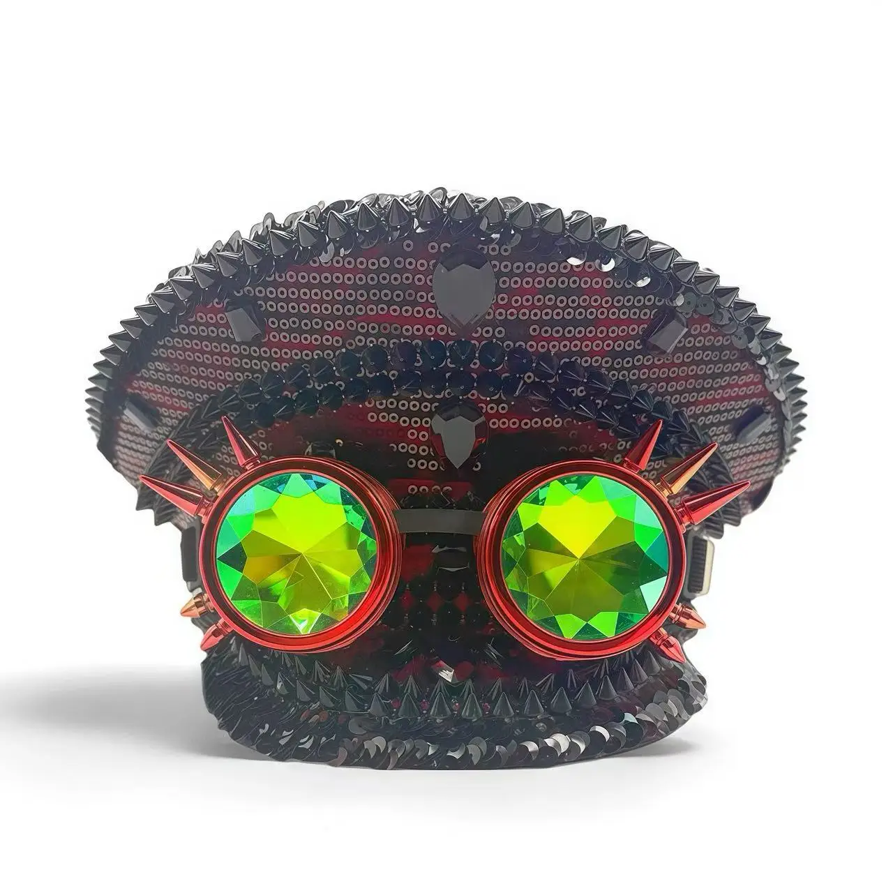 

HongLuan стимпанк капитанская шляпа со стразами для фестиваля Burningman для женщин с очками, винтажные военные аксессуары и кепка для мужчин