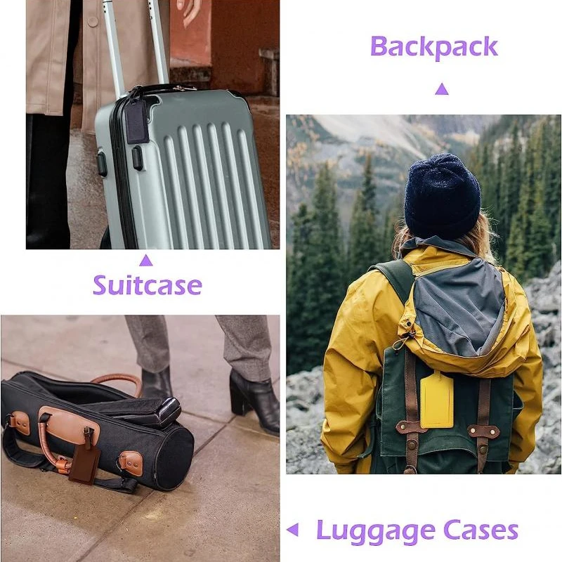 أحدث بو الأمتعة علامة ضوء لينة إكسسوارات السفر السفر اللون طائرة الأمتعة علامة الصعود تمرير حقيبة العلامة بولي Leather الجلود