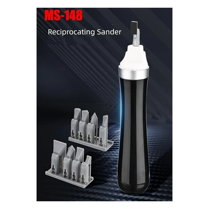 Electric Reciprocating Sander, With 8Pcs Sanding Head For Hobbies,Art,Miniature,Figure Polishing,Sanding