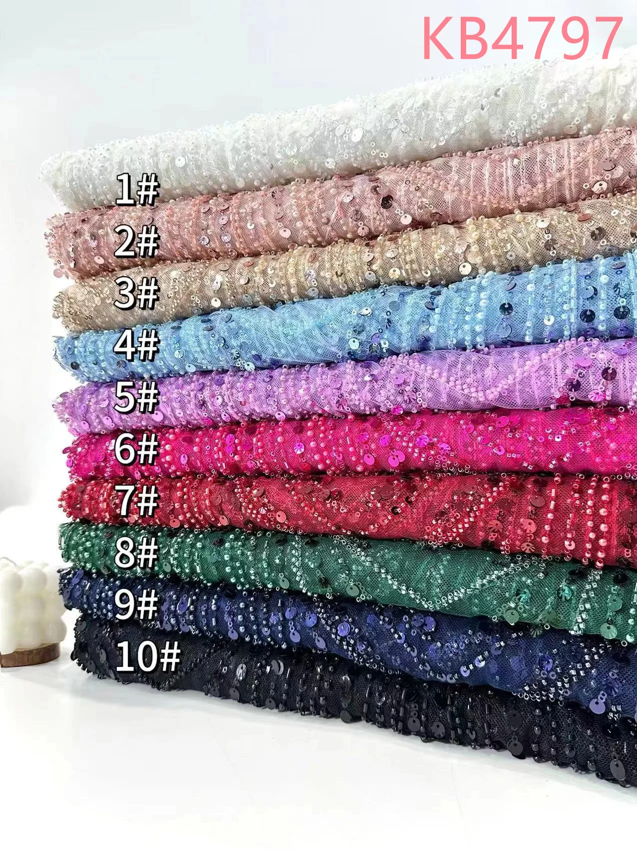 الأفريقي الترتر الخرز أقمشة الدانتيل 2025 جودة عالية البط البري الأخضر مطرز أقمشة الدانتيل نيجيريا الدانتيل لفستان حفل الزفاف KB4797