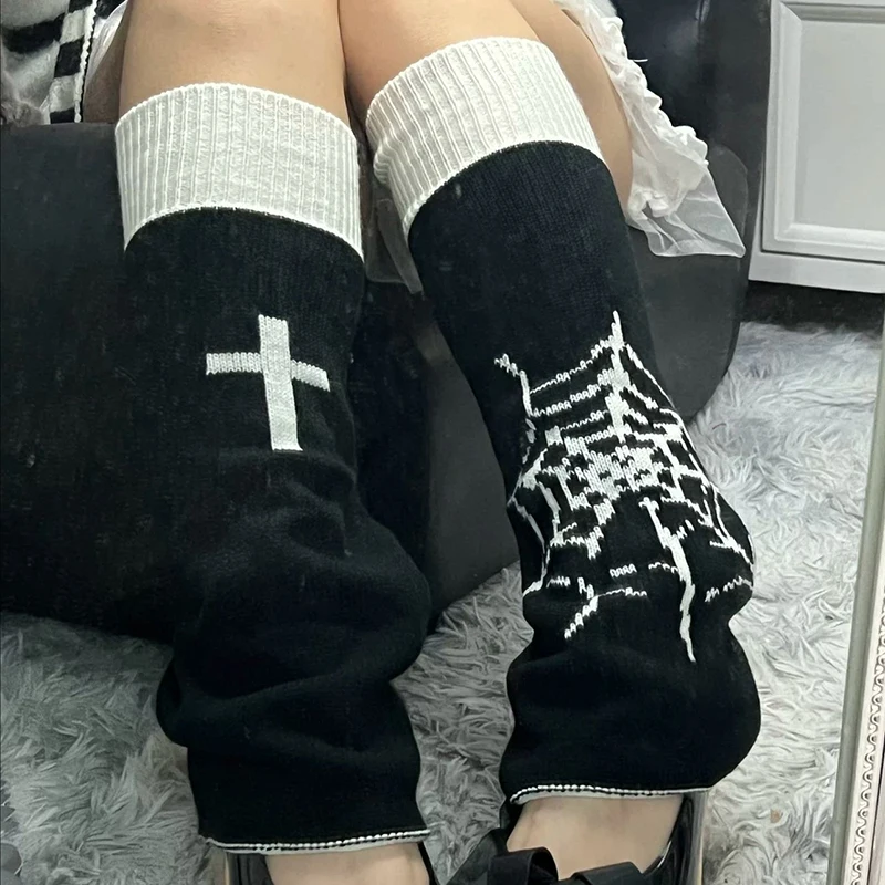 polainas-pretas-femininas-estilo-gotico-lolita-com-padrao-de-teia-de-aranha-e-cruz-cobertura-para-pernas-punhos-para-botas-e-meias-longas