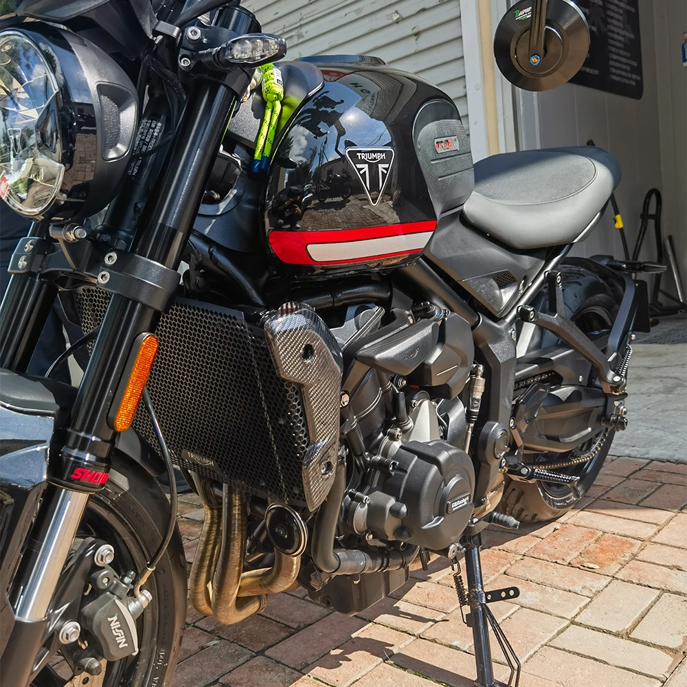 For Triumph Trident 660 2021 2022 2023 2024 Carbon Fiber Motorcycle Radiator Side Covers Trident 660  2021- 2024 Accessories
