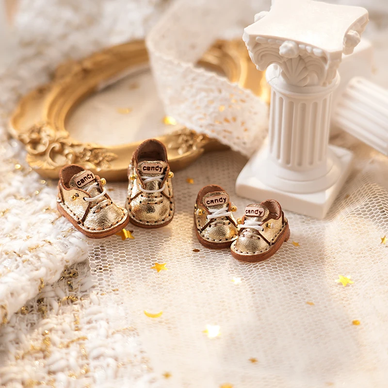 Blythe Small Doll Shoes Accessories OB22 Shoes Small Cloth UFDOLL Mini Body OB24 Handmade Cowhide Shoes