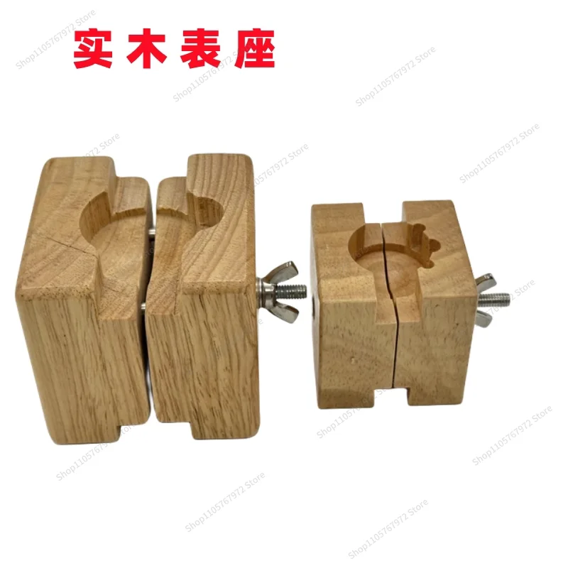For watch repair tools, retainers, wooden open watch holder, open holder, wooden clip holder
