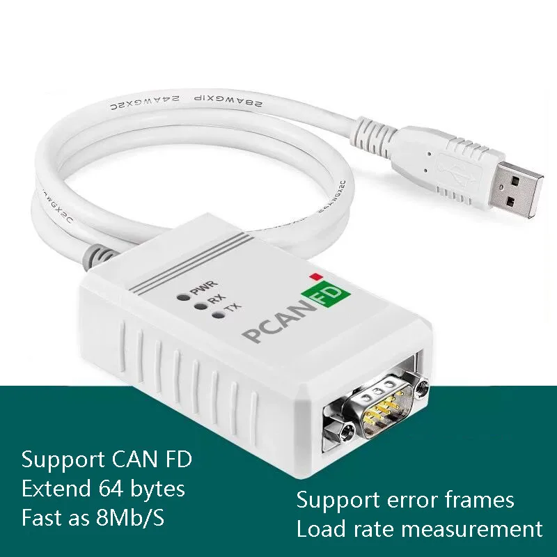 Peak IPEH-004022 CAN FD Interface Supports Inca for Automotive Diagnostic Tools PCAN FD USB Analyzer Compatible with