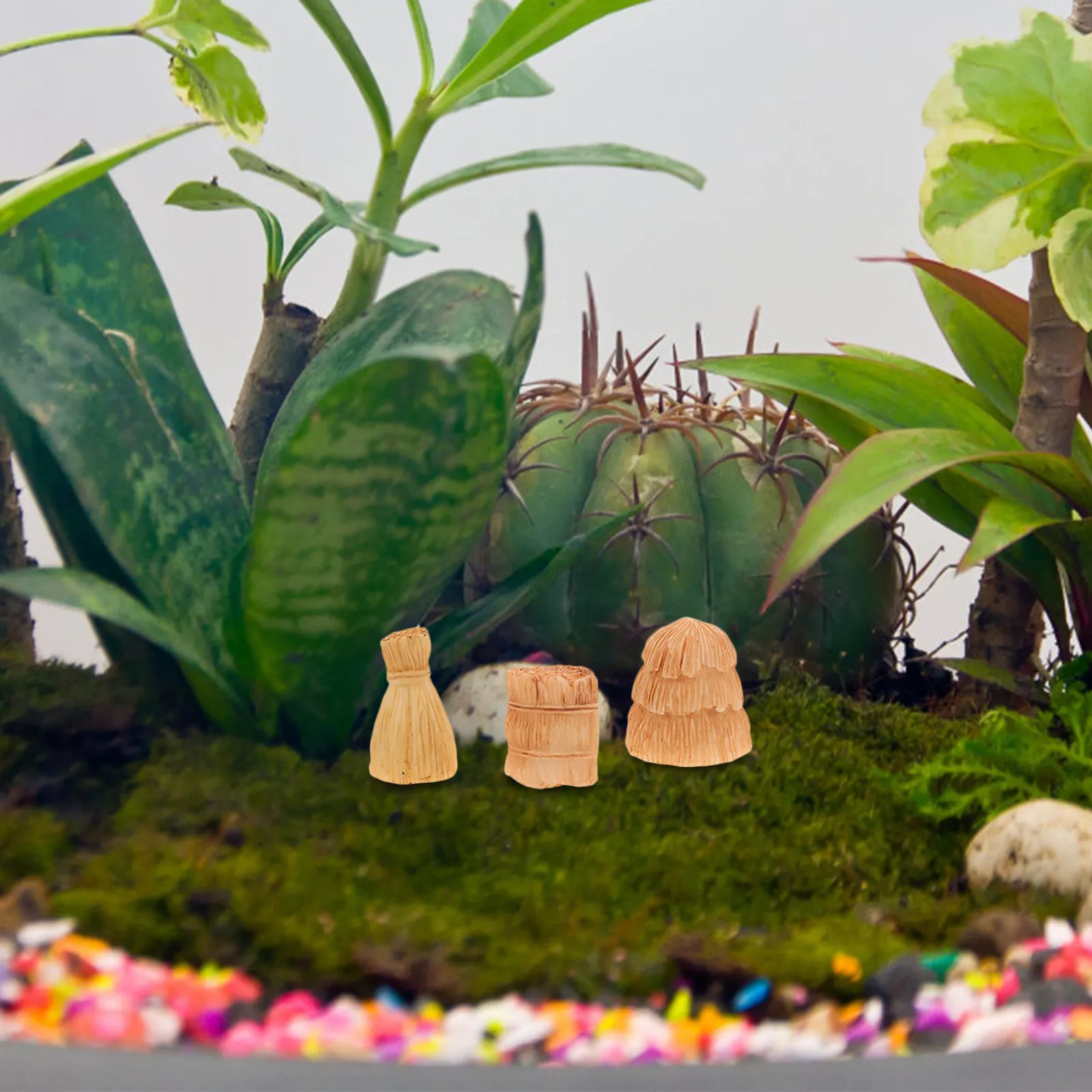 

Набор из 12 миниатюрных искусственных рулонов сена для декора микроландшафта, реалистичные пластиковые рулоны сена для украшения стола