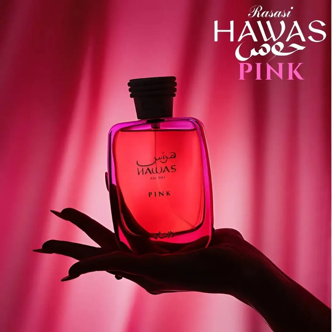 Rasasi Hawas Pink for Her EDP 3,4 onças / 100ml – Doce Floral Frutado Perfume de Longa Duração Presente para Natal, Ação de Graças, Halloween