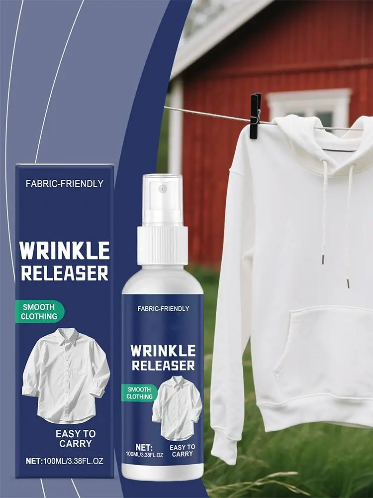 100ml clothes wrinkle removing spray no ironing fast smoothing multi fabric clothes to reduce static electricity