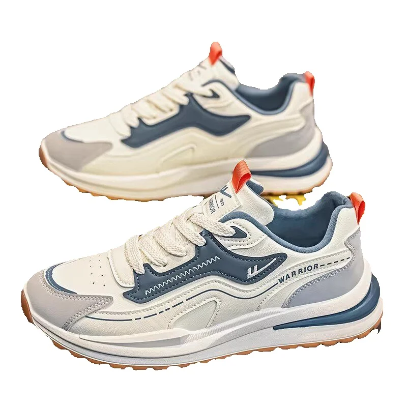 Running Shoes For Men Lightweight Breathable Leather Walking Shoes_voghion.com