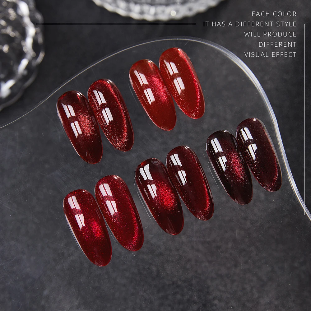 Vendeeni 5 Farben/Set Kristall-Katzenaugen-Gel-Nagellack Semi-Permanent Funkelnder Magnetischer UV-LED-Soak-Off-Gel-Lack mit Display – Detail 29