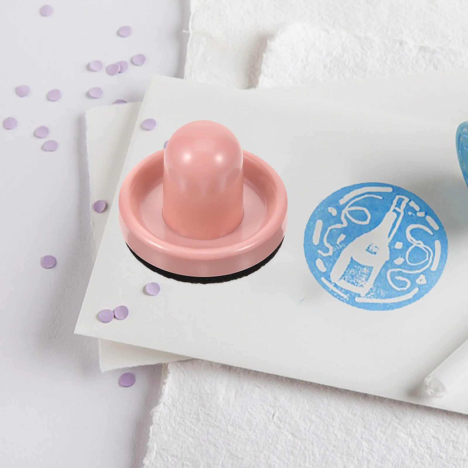 Handmade Seal Stamp Block Sturdy Design Comfortable Handle for Stamping Tool Card Making Scrapbooking DIY Supplies