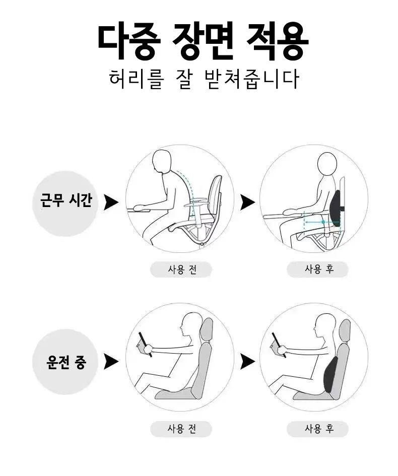 자동차 사무실 게임 의자 및 산후 허리 지원 다기능 통증 완화 베개 용 메모리 폼 요추 등 쿠션 