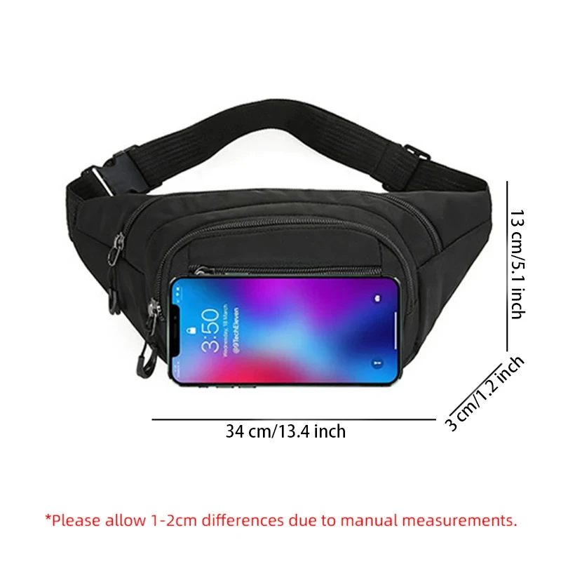 Men's Waist Bag Sports Fanny Running Shoulder Packs Outdoor Hands-Free Wallets Male Multi-Pockets Chest Bag for Hiking XA590C