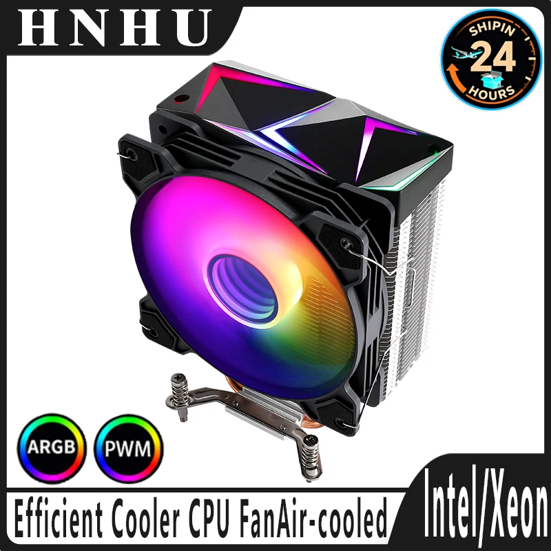 

HNHU Tower Type 4/6 Heat Pipe Cpu Cooler Air-cooled RGB 120mm Fan Compatible LGA2011 115x 1200 1700 1851 2066 i3 i5 i7 i9 x99 E5
