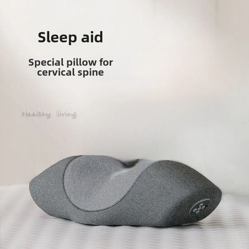 Neck Massage Pillow with Vibration Heating Neck Sleep Pillow 5-point Charging Model - Vibration+heating+built-in Lithium Battery image 5