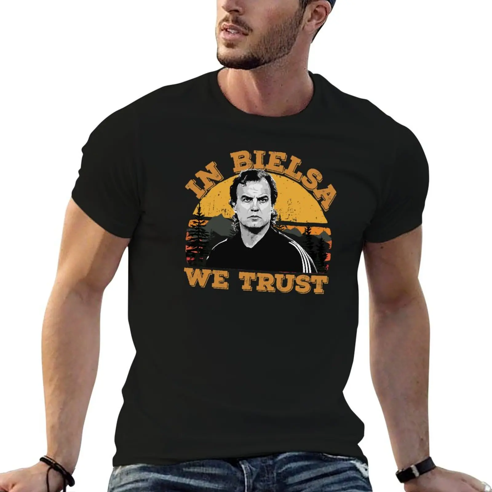 Camiseta con la frase "en Marcelo Bielsa confiamos", paquete de camisetas de algodón, camiseta con estampado personalizado, camiseta de hombre, camiseta de algodón de alta calidad