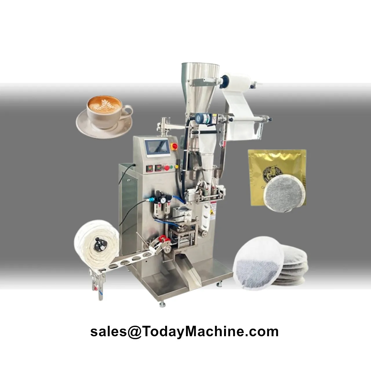 Automatic Filter Paper Tea Bag Round Shaped Coffee Pod Powder Filling and Packing Machine