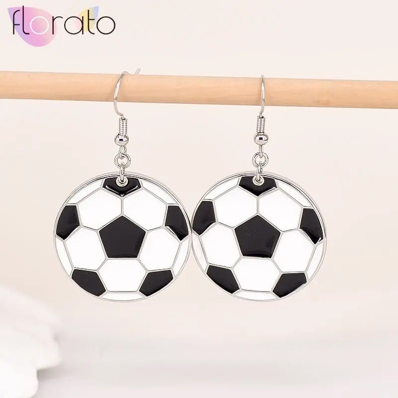 

Cross-border New Creative Personalized Commemorative Sports Rubber Football Ear Hooks Women's Fashion Casual Earrings Jewelry Gi