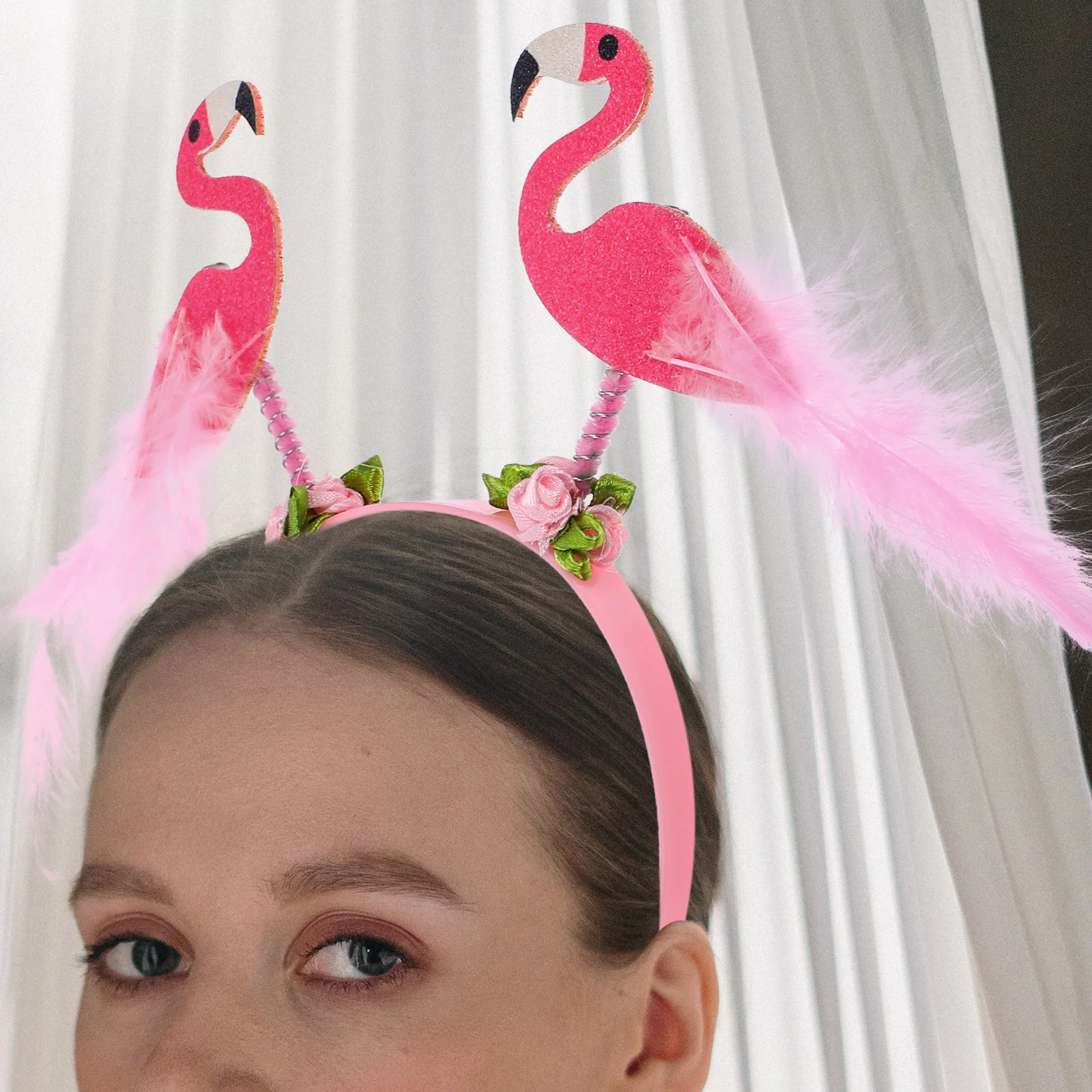 

Flamingo Headband Headdress for Carnival Tropical Party Hair Supplies Costumes Women Plastic Headbands Luau Baby