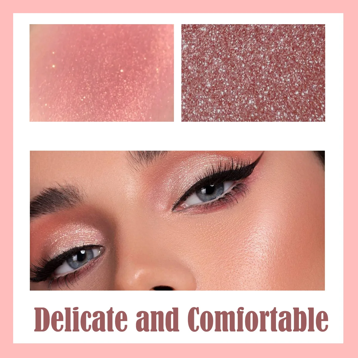 Fard à paupières monochrome à reflets nus - Highlight Shadow Trio, Palette de fards à paupières Cookie, fard à paupières et fard à joues