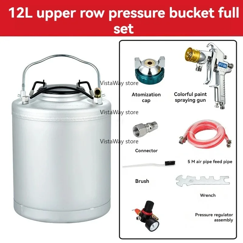 12л вода в воде Красочный пистолет для распыления краски Латексная вода в песочном распылите Ведро под давлением