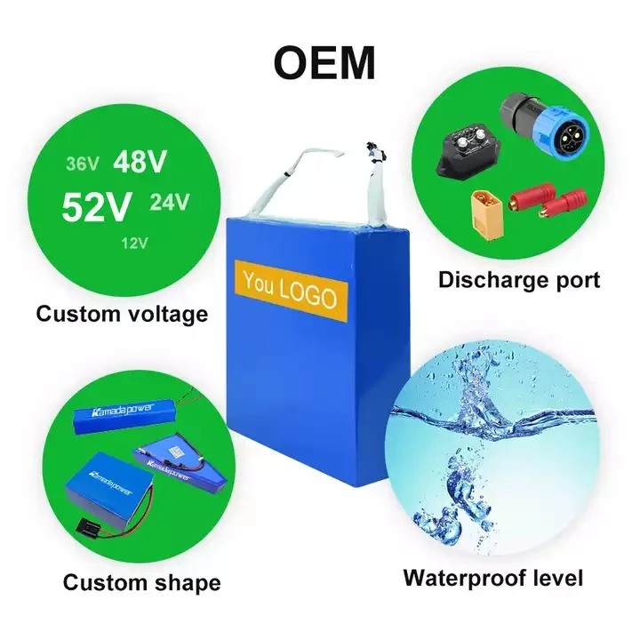 Transportation 12V 24V 36V 48V 52V 60V 72V 10Ah 20Ah 30Ah 40Ah 50Ah 100Ah battery pack for ebike electric vehicles