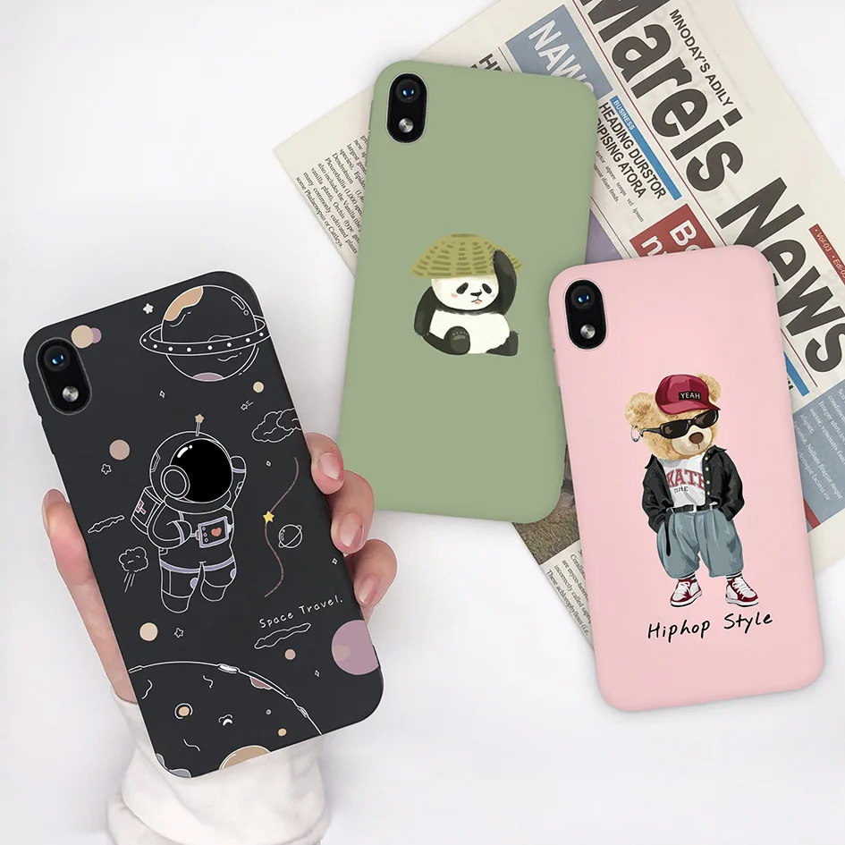 Case For Samsung galaxy A01 M01 Core Cute Bear Astronaut Silicone Soft TPU Phone Back Cover For Samsung A M 01 core Fundas Coque