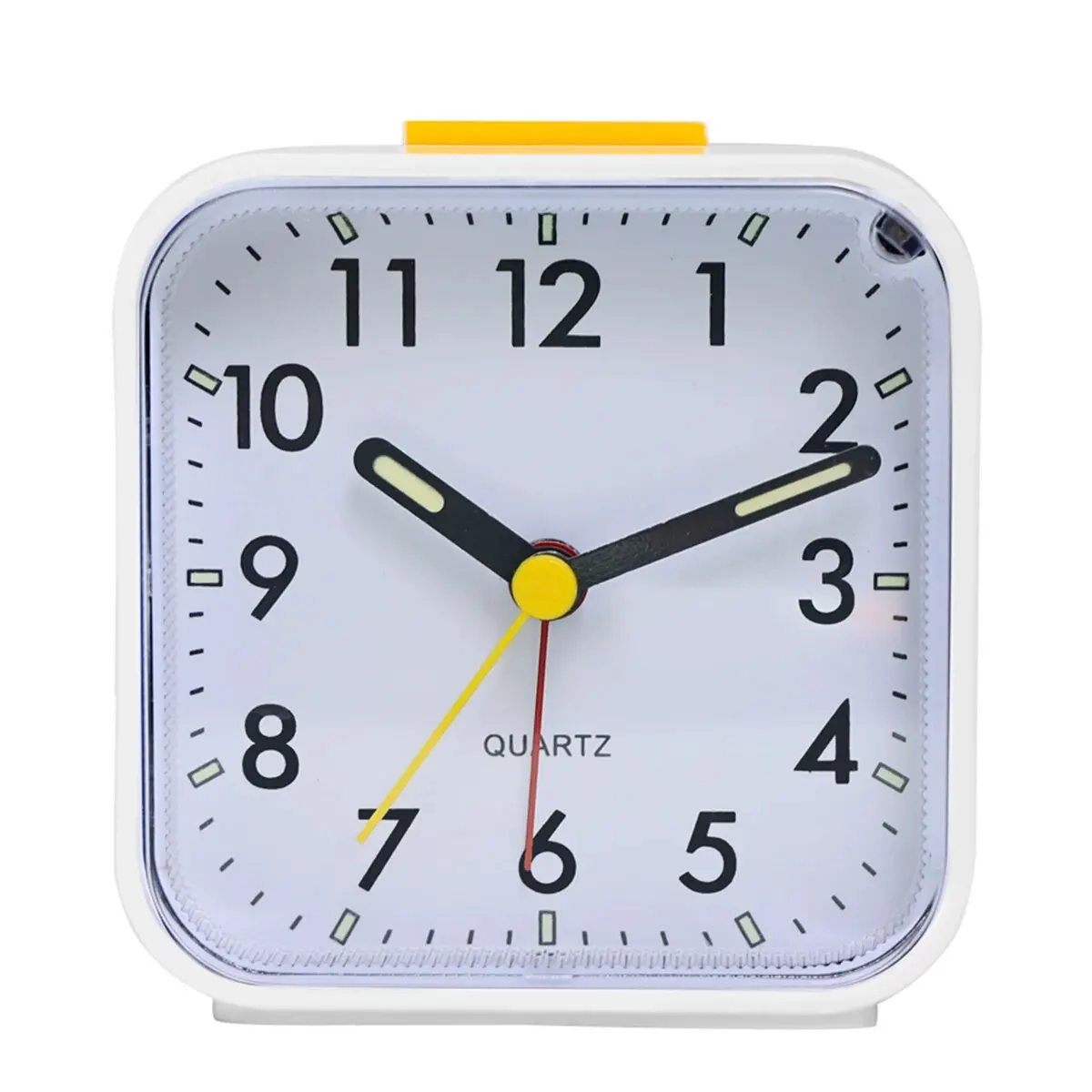 1pc eenvoudig nachtlampje kleine wekker, nachtkastje met snooze-functie huishoudelijke creatieve plastic quartzklok