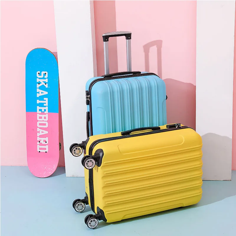 حقيبة الأمتعة لون نقي سعة كبيرة 20-28 بوصة عجلة المتداول حقيبة سفر سهلة السفر حمل على حقيبة سفر الأمتعة حقيبة #2