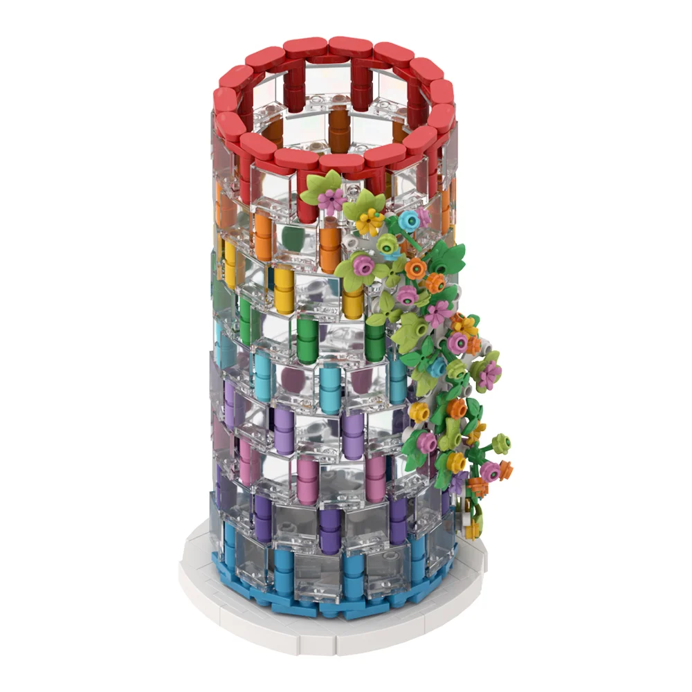 Gobricks MOC Flower Bouquet vaso mattoni modello vaso creativo Building Block giocattoli educativi decorazione regalo san valentino