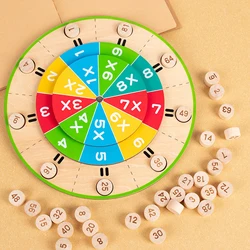Counting Wooden 99 Multiplication Table Turntable Educational Toy Mathematics for KidClassroom Teaching Learning Toys Activities