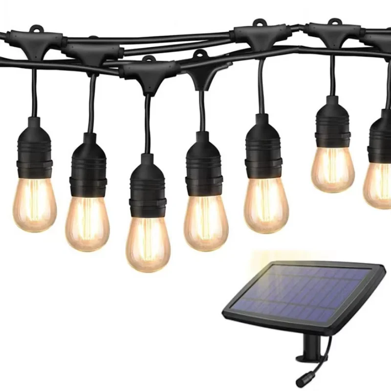

S14 light bulb 45ft 2w decorative solar light string christmas projector tree festival