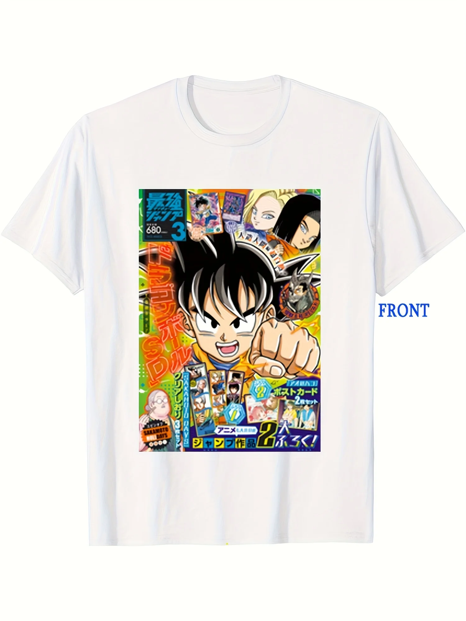 

Dragon Ball Animation Derivatives Goku Printed Short Sleeve T-Shirt Men's and Women's 2025 Summer Fashion Casual Cotton Clothing