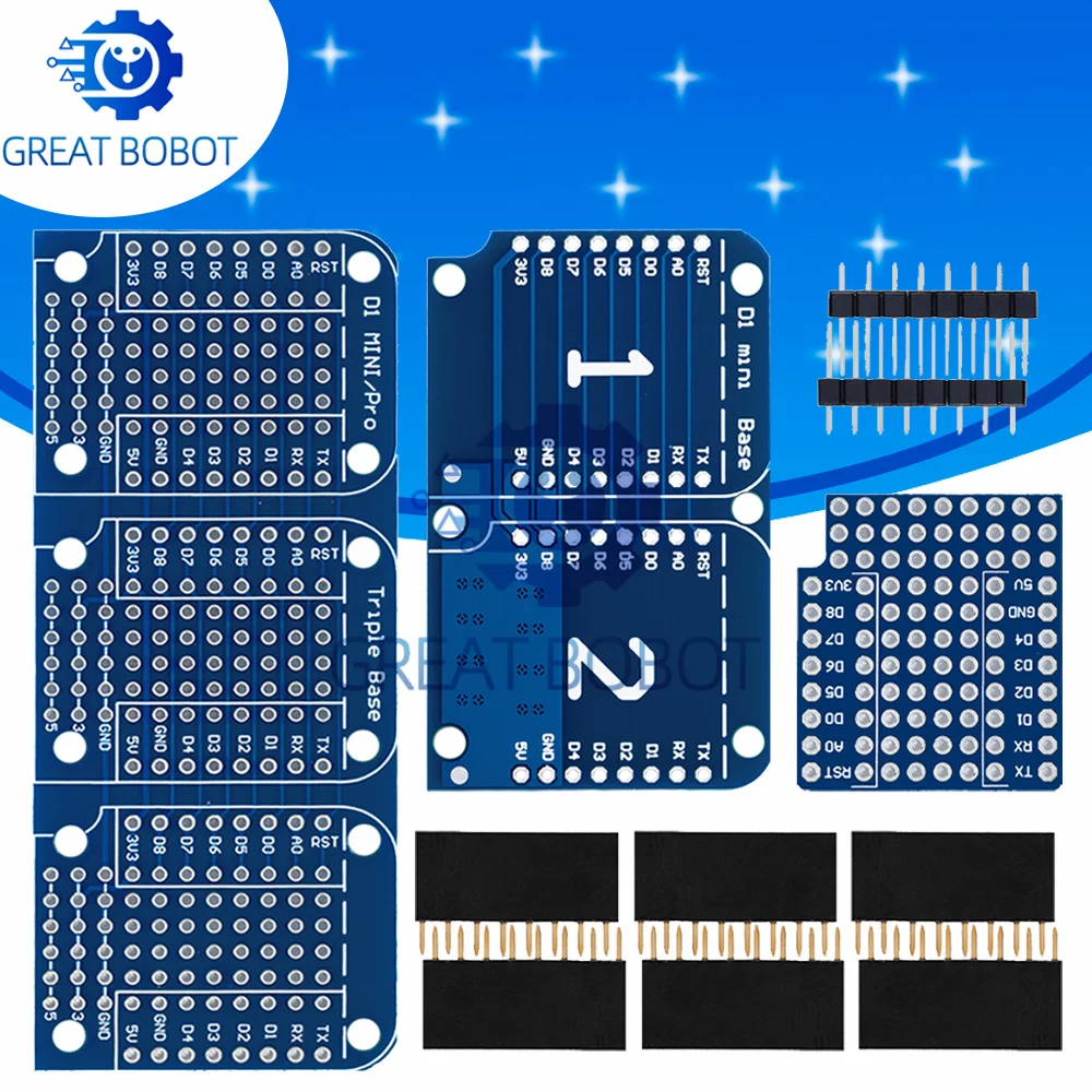 Двусторонняя-трехсторонняя-плата-переходник-perf-shield-для-wemos-d1-mini-совместимая-с-arduino