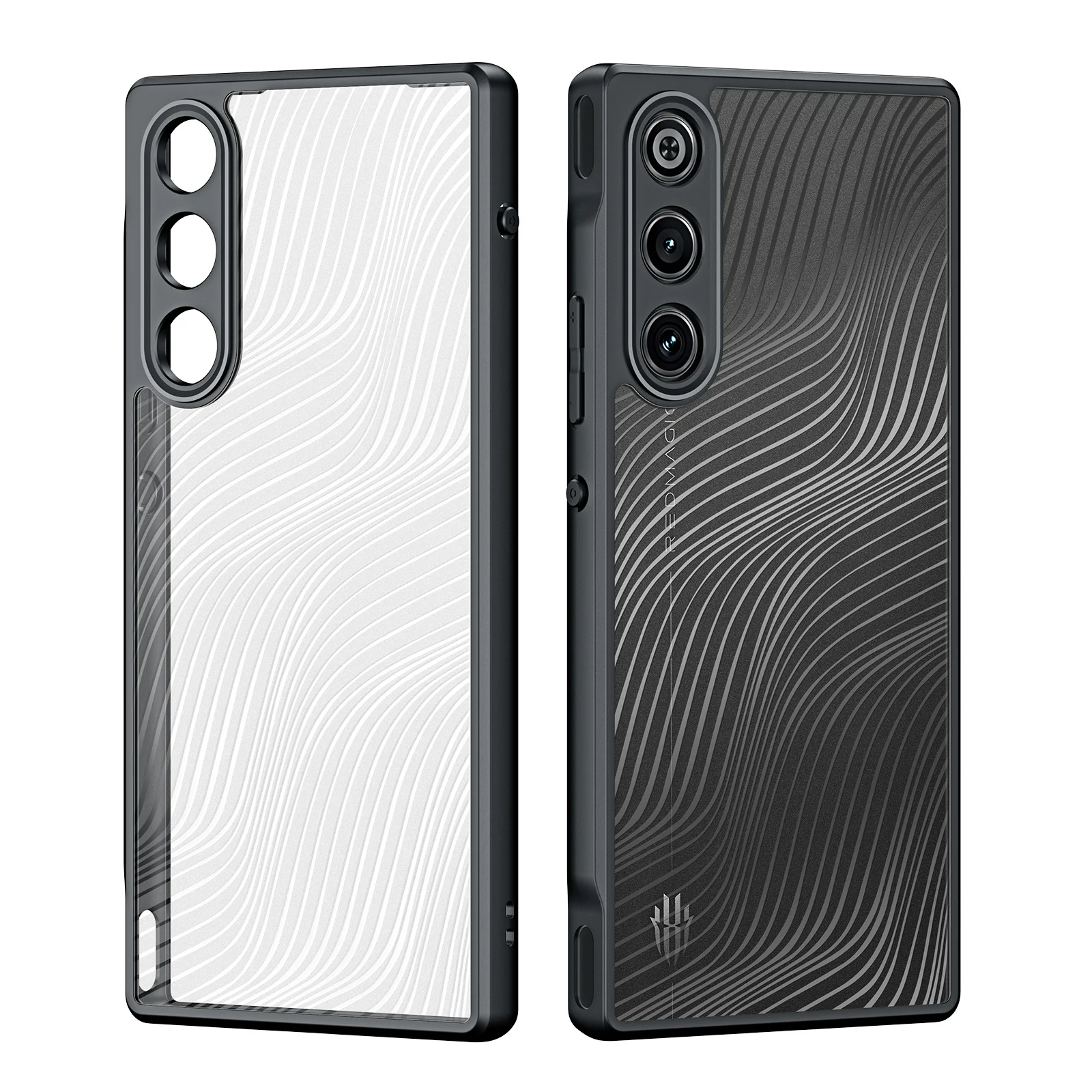 DUX DUCIS para ZTE nubia RedMagic 11 Pro Plus 10 cubierta de aire TPU + líneas acrílicas cubierta trasera transparente Airbag funda de teléfono anticaída