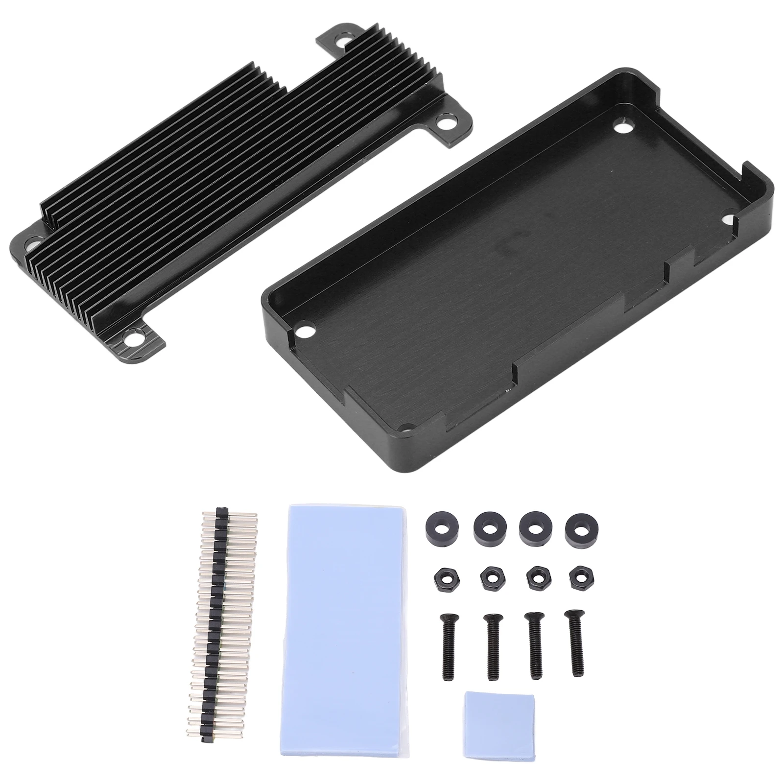 Raspberry Pi Zero 2 W Case Aluminum Alloy Protective Shell with Thermal Conductive Column - Sturdy Metal Enclosure for Makers