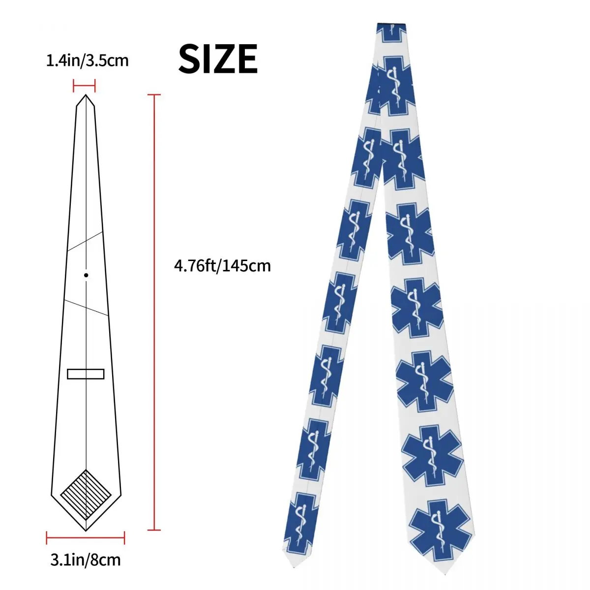Галстук Star Of Life EMT, медицинский галстук, Мужской Шелковый парамедический галстук на заказ для офиса