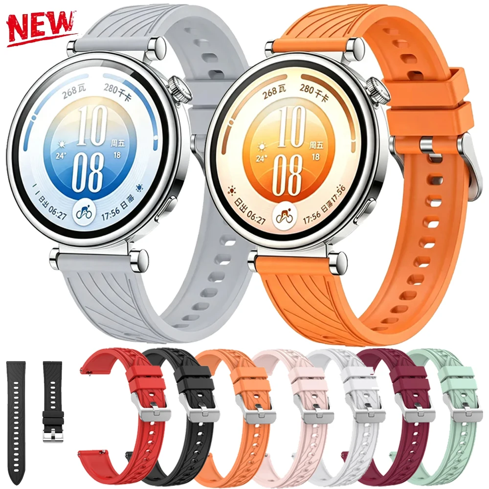 18mm Silicone Strap For Huawei Watch GT 7-6-5 Band 41mm Replacement Comfortable For Huawei Watch 5 GT 5 Pro 42mm Bracelet Correa