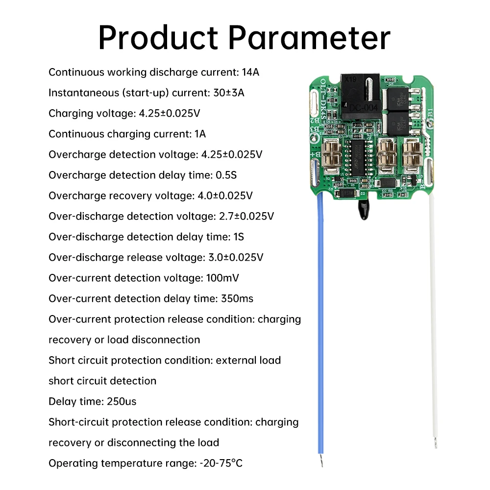 4S 16,8V 30A 18650 Lithium-Batterie-Schutzplatine für Elektrowerkzeuge mit eingebautem BMS-Managementsystem und Direktanschluss-Design – Detail 6