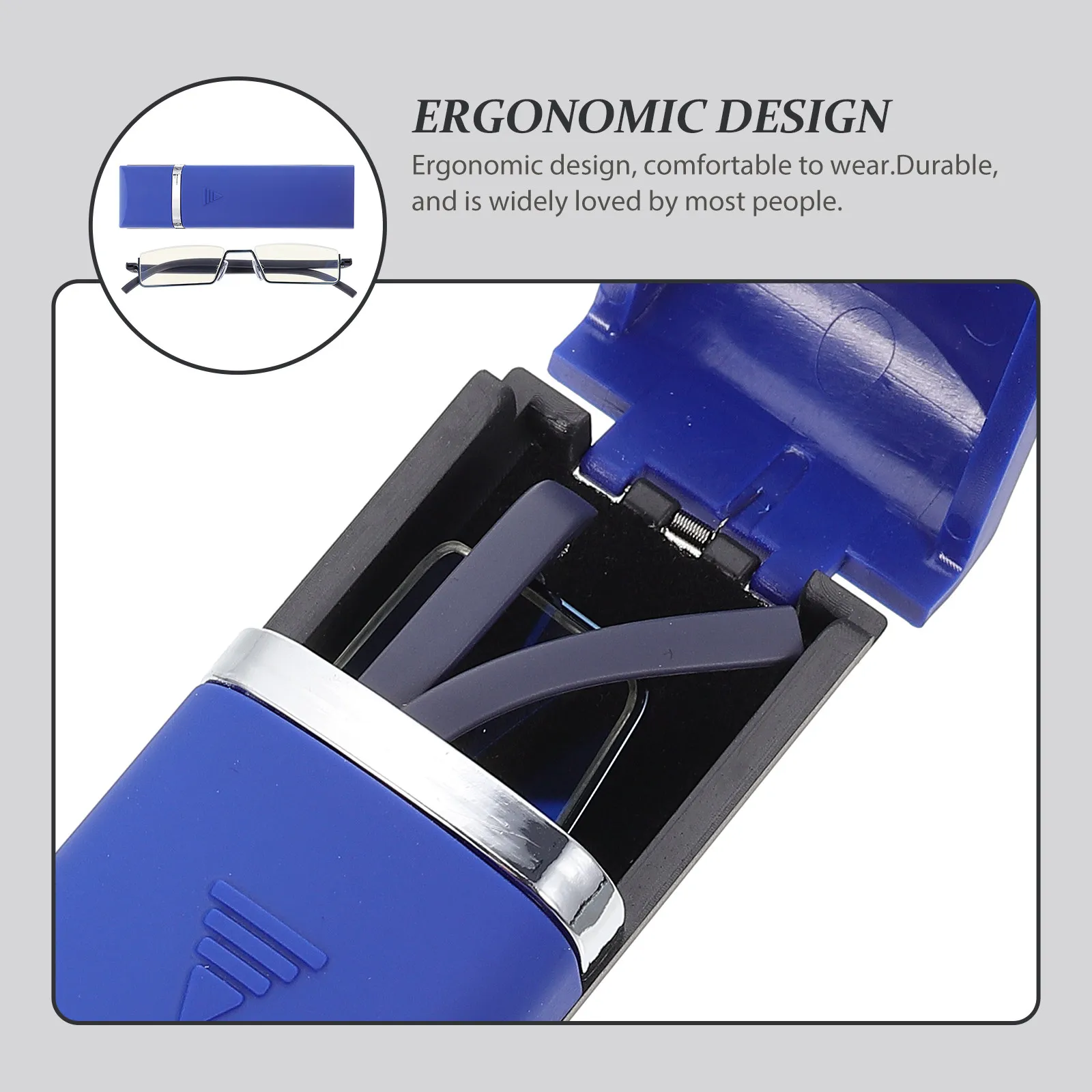 Blue Light Blocking Reading Glasses Half Frame for Men Women – Portable Presbyopic Eyewear to Reduce Eye Strain