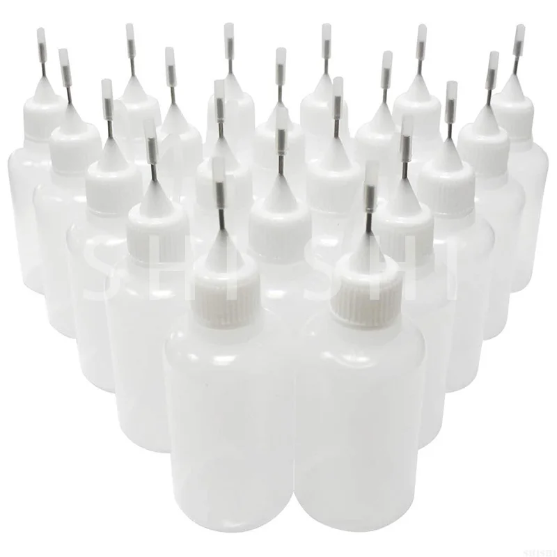 

30 pcs Plastic Squeezable Tip Applicator Bottle,Dropper Bottles with Needle Tip Caps for Glue Liquid 5/10/15/20/30/50/100/120ml