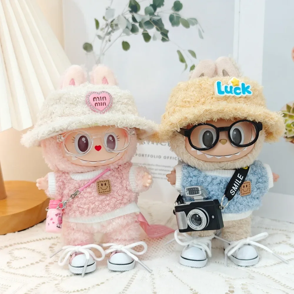 17cm Labubu Mini Doll Clothes Outfit Accessories Color Match Dolls Clothing for Kids Gift