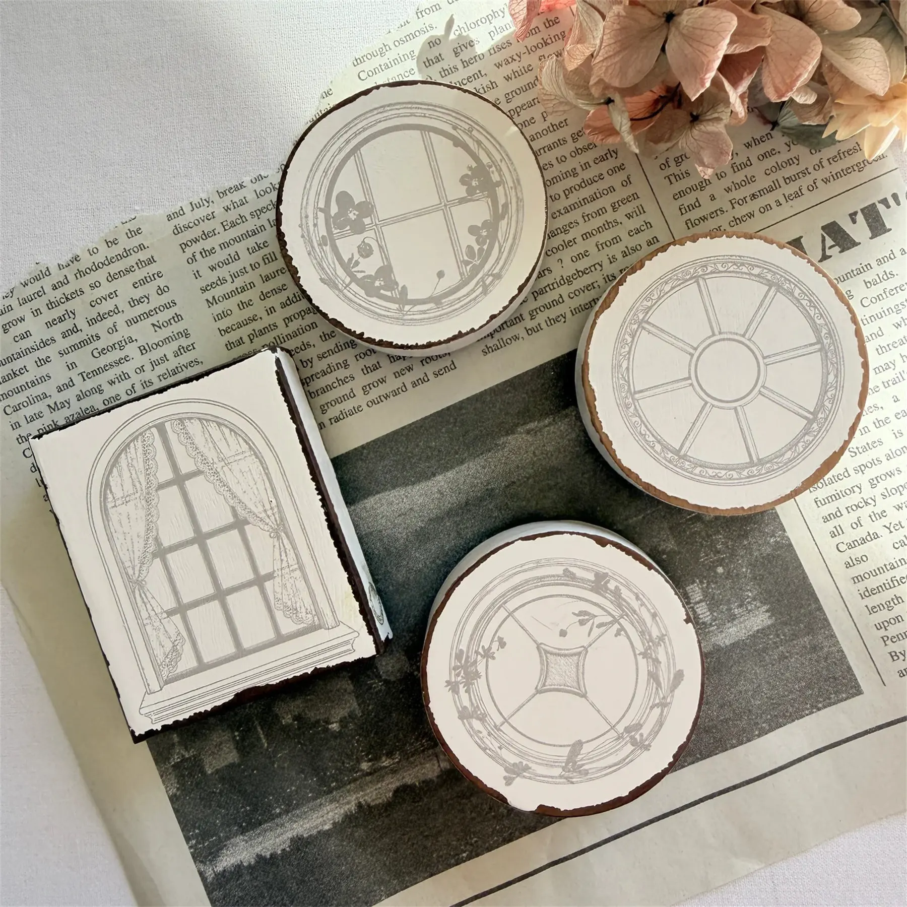 Journal Pages Studio Vintage Paper Reverie Frame Atelier Washi Paper Tape for Planner Card Making DIY Decorative Plane Sticker
