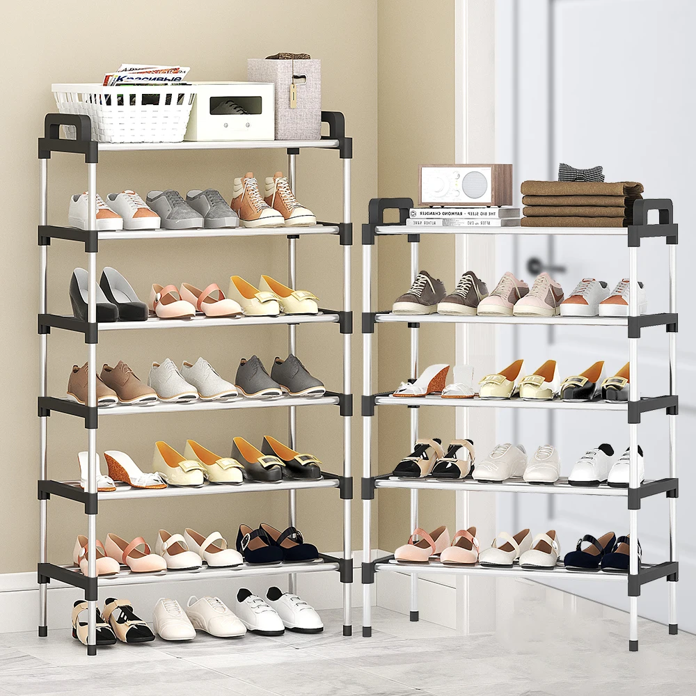 Simple Shoe Rack Multi Layer Dustproof Household Doorstep Shoe Cabinet Storage Space Saving Assembly Of Small Shoe Rack