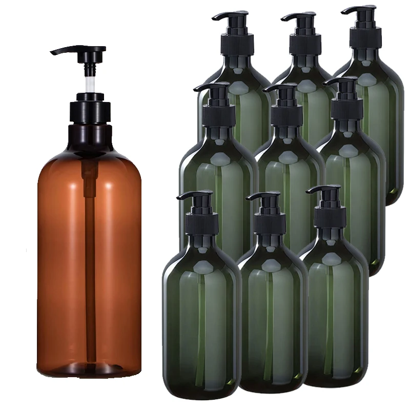 

8 шт. 300 мл/500 мл портативные пустые пластиковые бутылки с насосом многоразовые контейнеры-дозаторы с насосом для жидкого мыла гель для душа шампунь